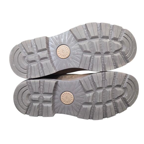 Men's UGG Biltmore Leather Waterproof Brown Size 11 Moc Toe Lace‎ Up Soft Comfy - Picture 10 of 16